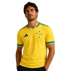 Camisa Cruzeiro 2026/27 Verde Amarela Copa do Mundo - Torcedor